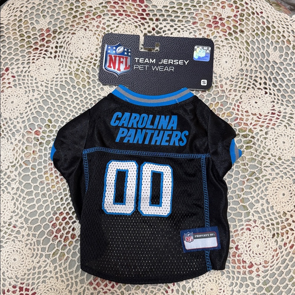 NFL Carolina Panthers Black and Blue Pet Jersey SM